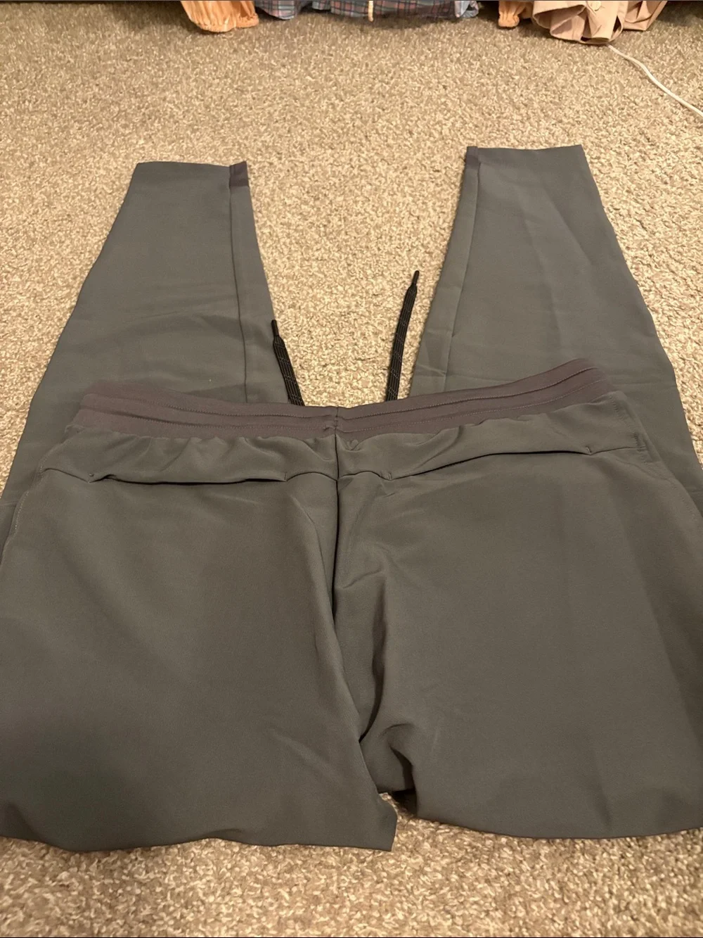Men's graphite Slim Fit Jogger Sweatpants with Drawstring